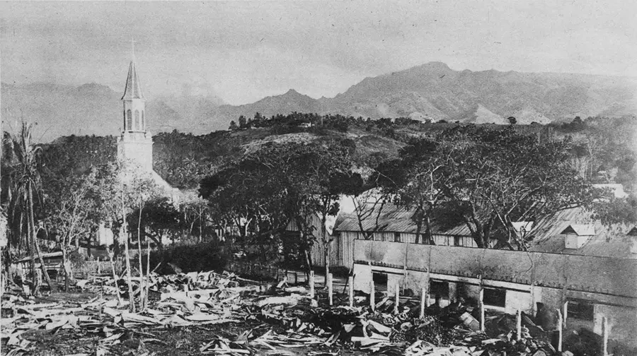 Markt von Papeete — Evangelische Kirche Paofai (Französisch-Polynesien)