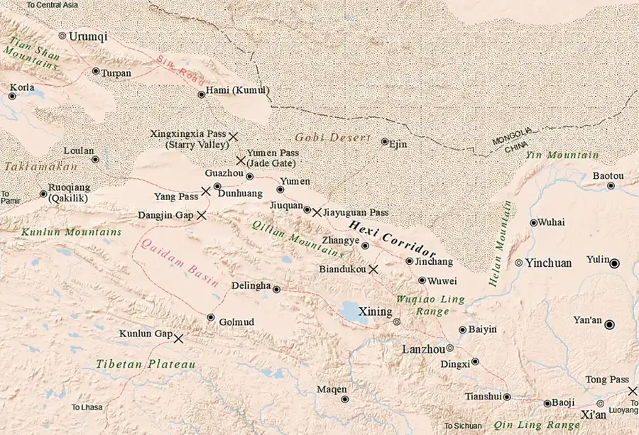 Coridorul Hexi — Parcul Eolian Gansu (China)