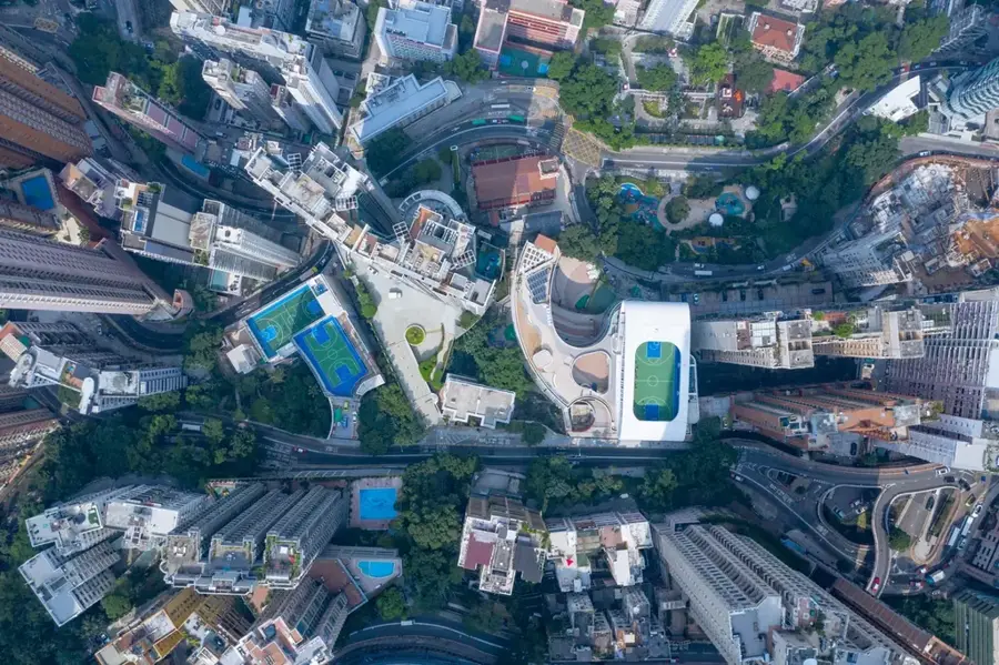 Fosta clădire YC College — Templul Man Mo (R.A.S. Hong Kong, China)