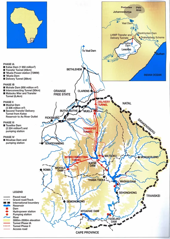 Rezervorul Polihali — Podișul Central (Lesotho)