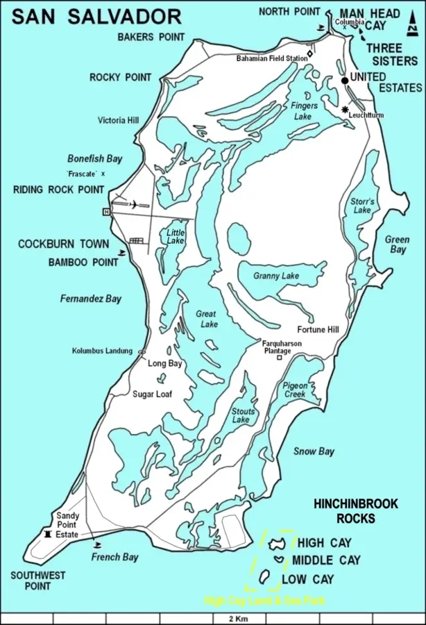 San Salvador's Inland Lakes — Landrail Point (Bahamas)