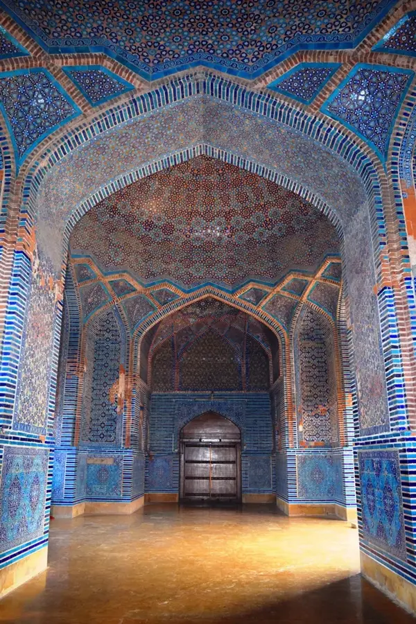 Schah-Jahan-Moschee — Baumwollfelder von Sindh (Pakistan)