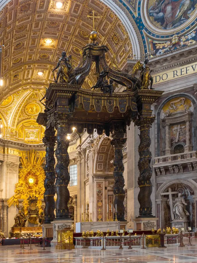 Cupola Bazilicii Sfântul Petru — Aleea Magnoliilor (Vatican)